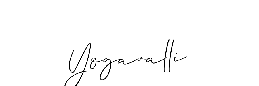 Make a beautiful signature design for name Yogavalli. With this signature (Allison_Script) style, you can create a handwritten signature for free. Yogavalli signature style 2 images and pictures png
