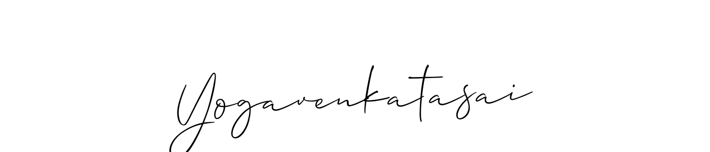 Design your own signature with our free online signature maker. With this signature software, you can create a handwritten (Allison_Script) signature for name Yogavenkatasai. Yogavenkatasai signature style 2 images and pictures png
