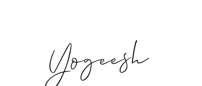 Design your own signature with our free online signature maker. With this signature software, you can create a handwritten (Allison_Script) signature for name Yogeesh. Yogeesh signature style 2 images and pictures png