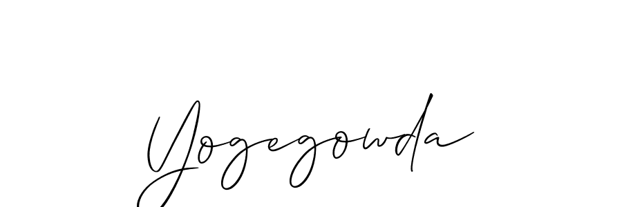 Yogegowda stylish signature style. Best Handwritten Sign (Allison_Script) for my name. Handwritten Signature Collection Ideas for my name Yogegowda. Yogegowda signature style 2 images and pictures png