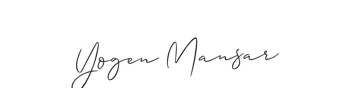Once you've used our free online signature maker to create your best signature Allison_Script style, it's time to enjoy all of the benefits that Yogen Mansar name signing documents. Yogen Mansar signature style 2 images and pictures png