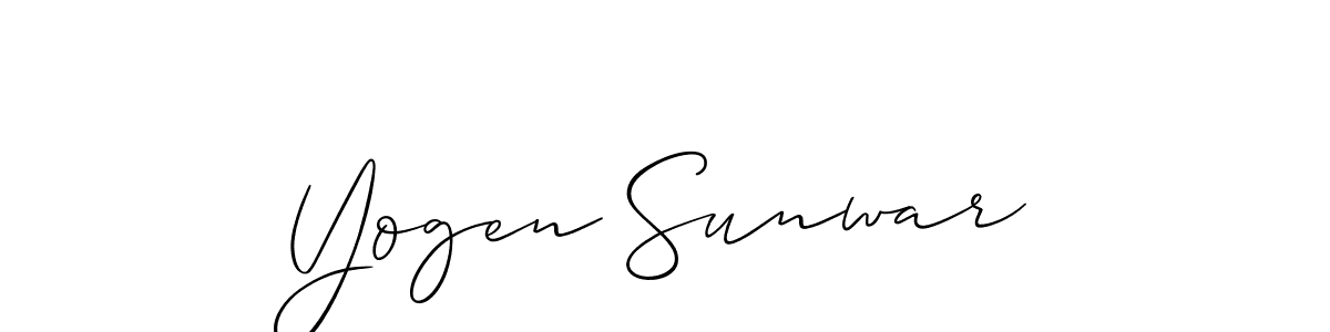 You should practise on your own different ways (Allison_Script) to write your name (Yogen Sunwar) in signature. don't let someone else do it for you. Yogen Sunwar signature style 2 images and pictures png