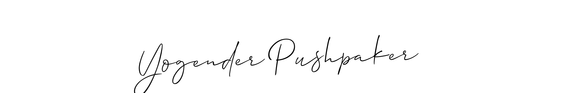 See photos of Yogender Pushpaker official signature by Spectra . Check more albums & portfolios. Read reviews & check more about Allison_Script font. Yogender Pushpaker signature style 2 images and pictures png