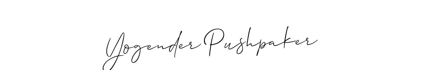 See photos of Yogender Pushpaker official signature by Spectra . Check more albums & portfolios. Read reviews & check more about Allison_Script font. Yogender Pushpaker signature style 2 images and pictures png