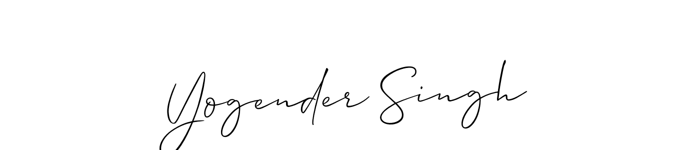 You should practise on your own different ways (Allison_Script) to write your name (Yogender Singh) in signature. don't let someone else do it for you. Yogender Singh signature style 2 images and pictures png