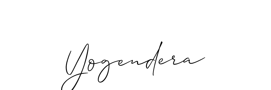 How to make Yogendera name signature. Use Allison_Script style for creating short signs online. This is the latest handwritten sign. Yogendera signature style 2 images and pictures png