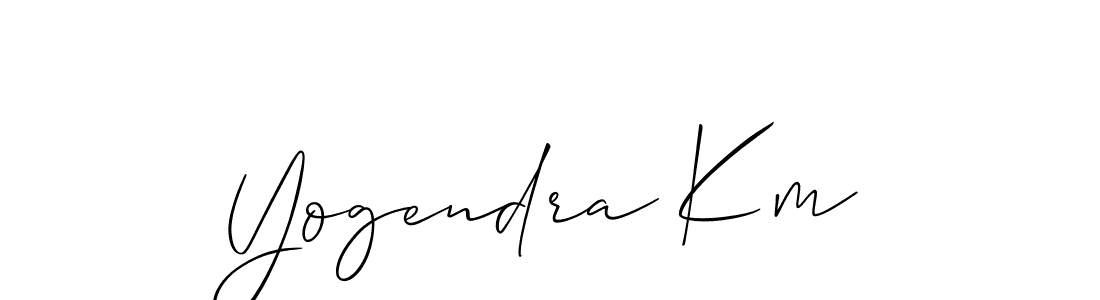 Use a signature maker to create a handwritten signature online. With this signature software, you can design (Allison_Script) your own signature for name Yogendra Km. Yogendra Km signature style 2 images and pictures png