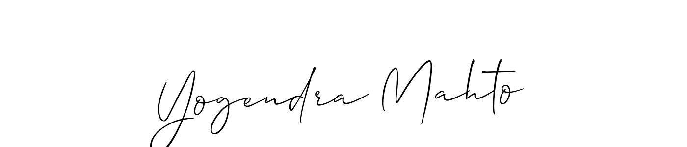 Make a beautiful signature design for name Yogendra Mahto. With this signature (Allison_Script) style, you can create a handwritten signature for free. Yogendra Mahto signature style 2 images and pictures png