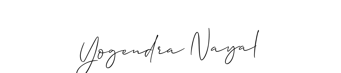 How to make Yogendra Nayal name signature. Use Allison_Script style for creating short signs online. This is the latest handwritten sign. Yogendra Nayal signature style 2 images and pictures png