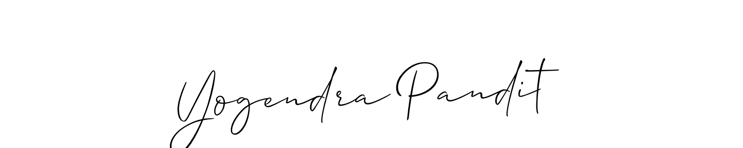It looks lik you need a new signature style for name Yogendra Pandit. Design unique handwritten (Allison_Script) signature with our free signature maker in just a few clicks. Yogendra Pandit signature style 2 images and pictures png