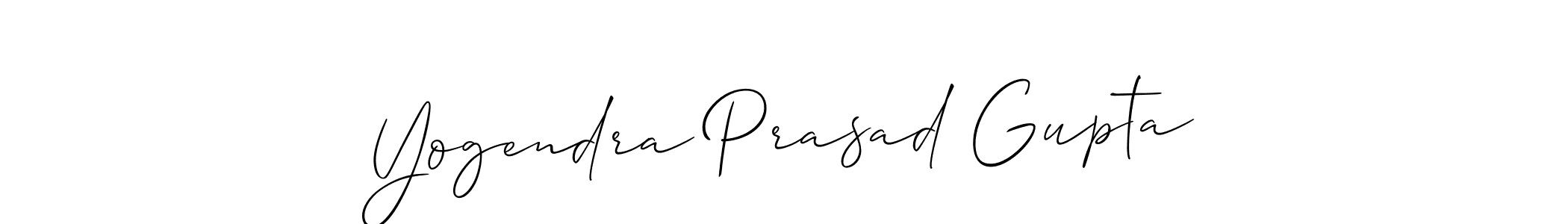 if you are searching for the best signature style for your name Yogendra Prasad Gupta. so please give up your signature search. here we have designed multiple signature styles  using Allison_Script. Yogendra Prasad Gupta signature style 2 images and pictures png