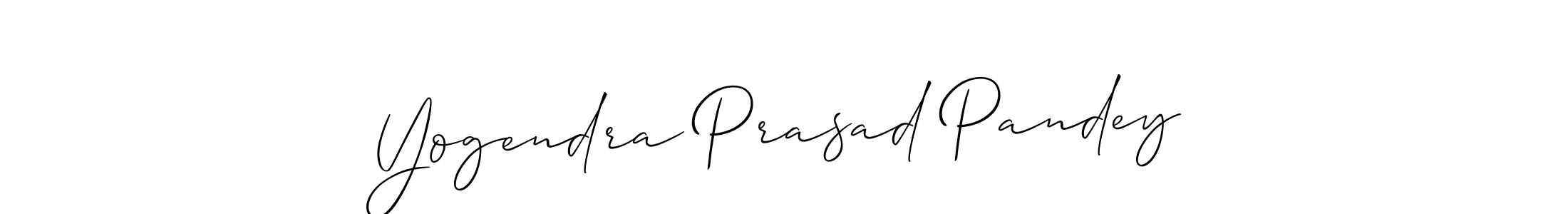 Create a beautiful signature design for name Yogendra Prasad Pandey. With this signature (Allison_Script) fonts, you can make a handwritten signature for free. Yogendra Prasad Pandey signature style 2 images and pictures png
