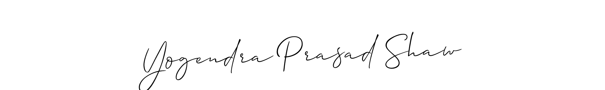 Use a signature maker to create a handwritten signature online. With this signature software, you can design (Allison_Script) your own signature for name Yogendra Prasad Shaw. Yogendra Prasad Shaw signature style 2 images and pictures png
