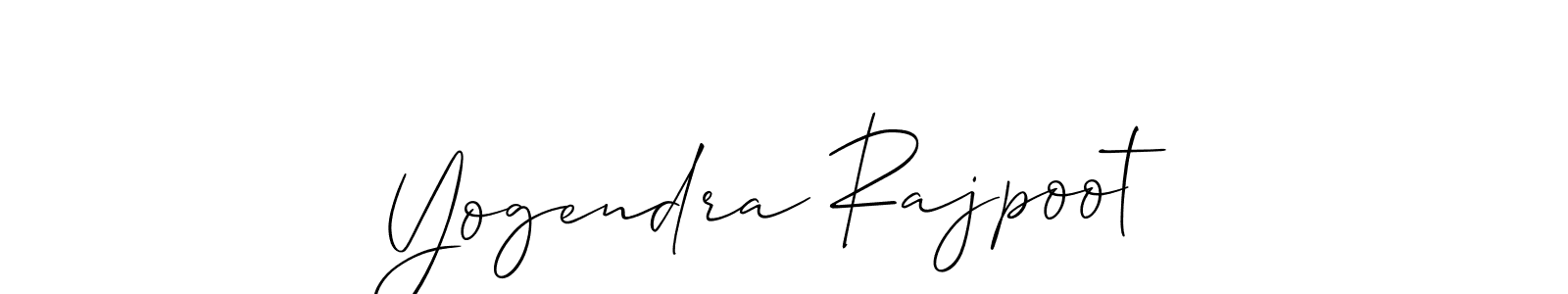 Make a beautiful signature design for name Yogendra Rajpoot. With this signature (Allison_Script) style, you can create a handwritten signature for free. Yogendra Rajpoot signature style 2 images and pictures png