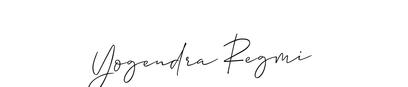 The best way (Allison_Script) to make a short signature is to pick only two or three words in your name. The name Yogendra Regmi include a total of six letters. For converting this name. Yogendra Regmi signature style 2 images and pictures png