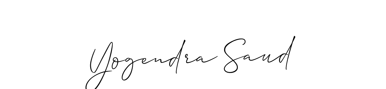 Design your own signature with our free online signature maker. With this signature software, you can create a handwritten (Allison_Script) signature for name Yogendra Saud. Yogendra Saud signature style 2 images and pictures png