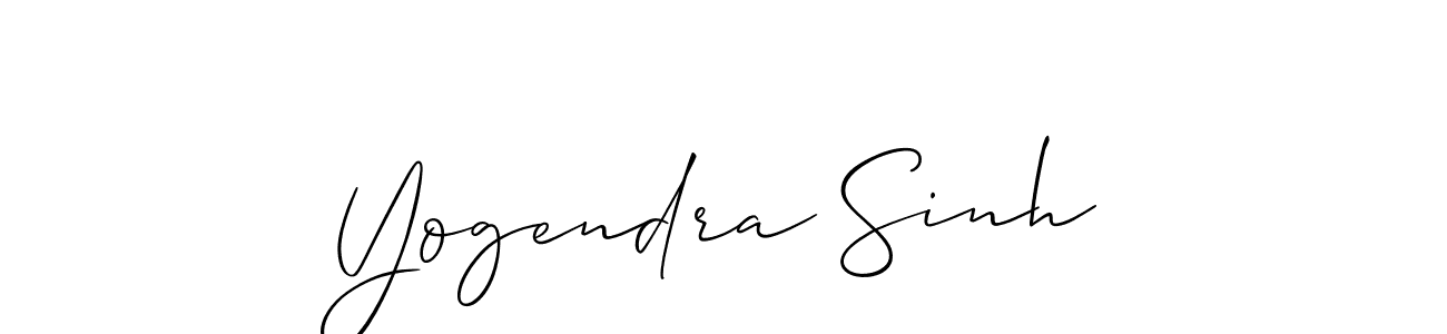 Design your own signature with our free online signature maker. With this signature software, you can create a handwritten (Allison_Script) signature for name Yogendra Sinh. Yogendra Sinh signature style 2 images and pictures png