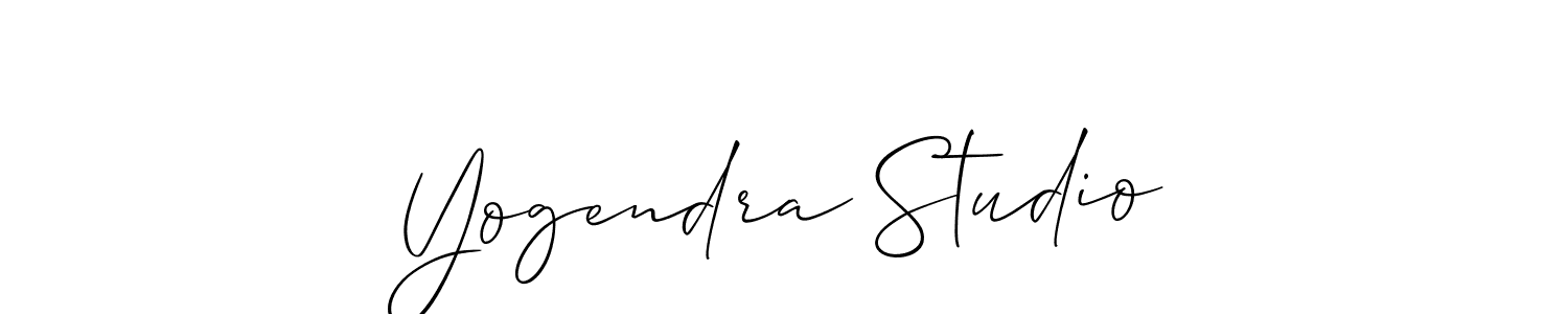 if you are searching for the best signature style for your name Yogendra Studio. so please give up your signature search. here we have designed multiple signature styles  using Allison_Script. Yogendra Studio signature style 2 images and pictures png