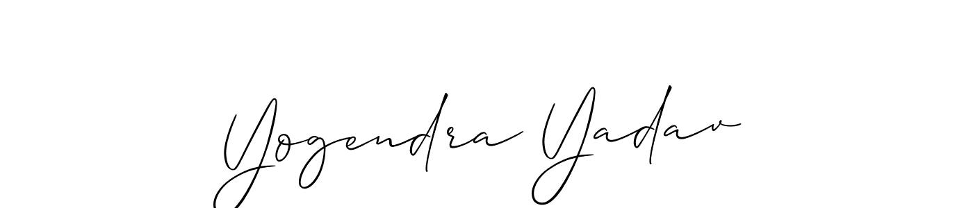 Also we have Yogendra Yadav name is the best signature style. Create professional handwritten signature collection using Allison_Script autograph style. Yogendra Yadav signature style 2 images and pictures png