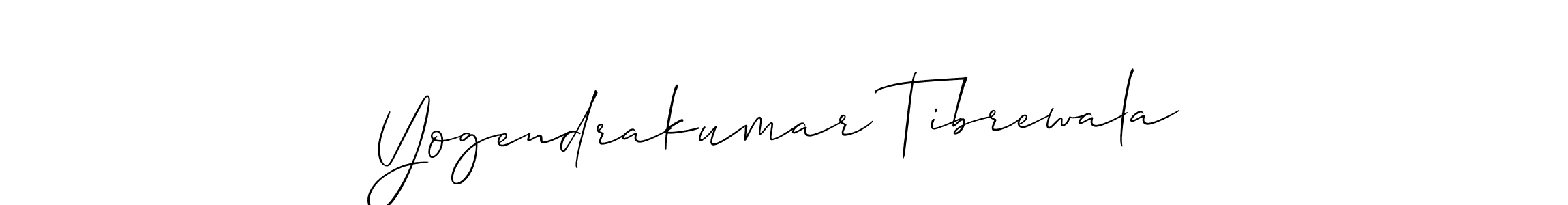 Also we have Yogendrakumar Tibrewala name is the best signature style. Create professional handwritten signature collection using Allison_Script autograph style. Yogendrakumar Tibrewala signature style 2 images and pictures png