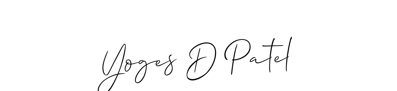 Similarly Allison_Script is the best handwritten signature design. Signature creator online .You can use it as an online autograph creator for name Yoges D Patel. Yoges D Patel signature style 2 images and pictures png