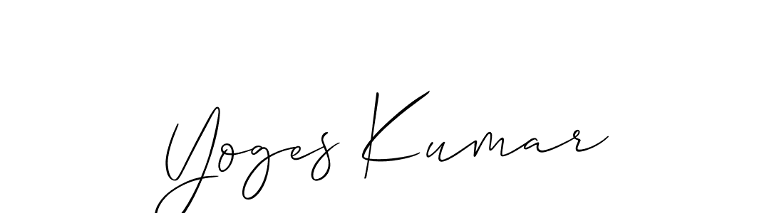 You should practise on your own different ways (Allison_Script) to write your name (Yoges Kumar) in signature. don't let someone else do it for you. Yoges Kumar signature style 2 images and pictures png