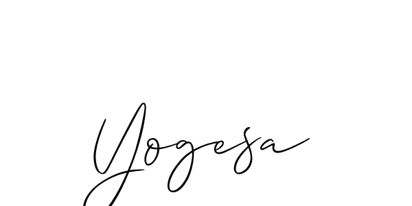 It looks lik you need a new signature style for name Yogesa. Design unique handwritten (Allison_Script) signature with our free signature maker in just a few clicks. Yogesa signature style 2 images and pictures png