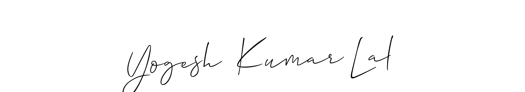 Make a beautiful signature design for name Yogesh  Kumar Lal. With this signature (Allison_Script) style, you can create a handwritten signature for free. Yogesh  Kumar Lal signature style 2 images and pictures png