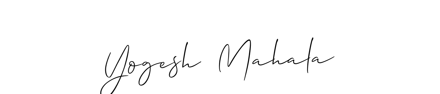 Make a beautiful signature design for name Yogesh  Mahala. With this signature (Allison_Script) style, you can create a handwritten signature for free. Yogesh  Mahala signature style 2 images and pictures png