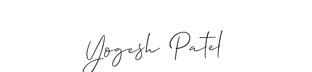 Similarly Allison_Script is the best handwritten signature design. Signature creator online .You can use it as an online autograph creator for name Yogesh  Patel. Yogesh  Patel signature style 2 images and pictures png
