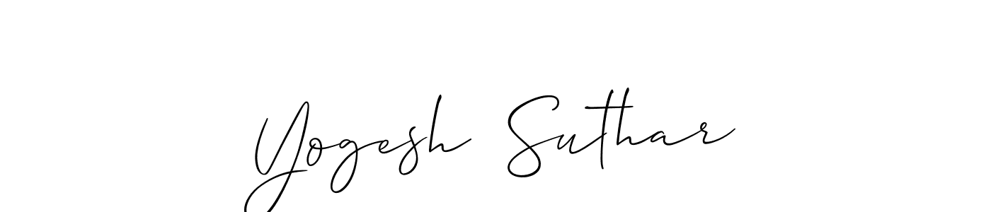 Also You can easily find your signature by using the search form. We will create Yogesh  Suthar name handwritten signature images for you free of cost using Allison_Script sign style. Yogesh  Suthar signature style 2 images and pictures png