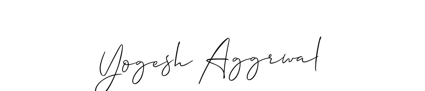 Design your own signature with our free online signature maker. With this signature software, you can create a handwritten (Allison_Script) signature for name Yogesh Aggrwal. Yogesh Aggrwal signature style 2 images and pictures png
