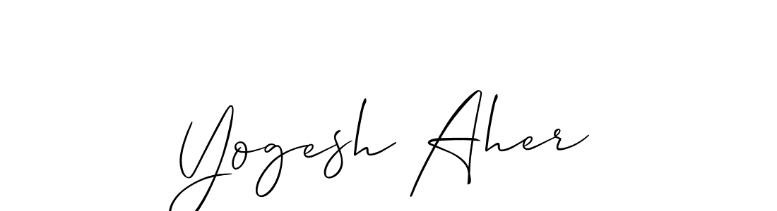 Once you've used our free online signature maker to create your best signature Allison_Script style, it's time to enjoy all of the benefits that Yogesh Aher name signing documents. Yogesh Aher signature style 2 images and pictures png