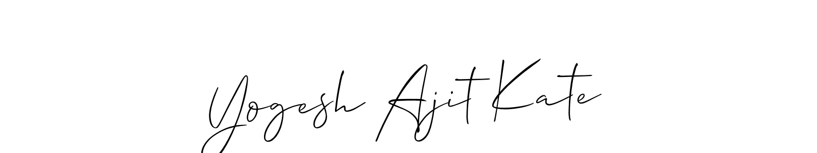 Yogesh Ajit Kate stylish signature style. Best Handwritten Sign (Allison_Script) for my name. Handwritten Signature Collection Ideas for my name Yogesh Ajit Kate. Yogesh Ajit Kate signature style 2 images and pictures png