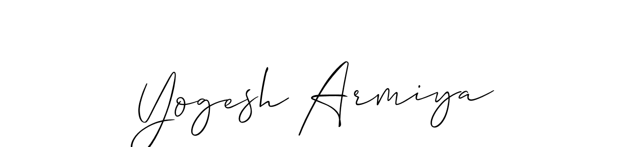 This is the best signature style for the Yogesh Armiya name. Also you like these signature font (Allison_Script). Mix name signature. Yogesh Armiya signature style 2 images and pictures png