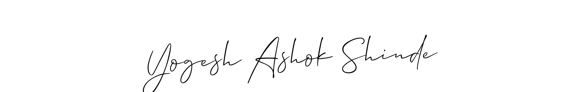 Use a signature maker to create a handwritten signature online. With this signature software, you can design (Allison_Script) your own signature for name Yogesh Ashok Shinde. Yogesh Ashok Shinde signature style 2 images and pictures png
