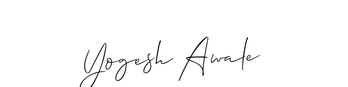 Create a beautiful signature design for name Yogesh Awale. With this signature (Allison_Script) fonts, you can make a handwritten signature for free. Yogesh Awale signature style 2 images and pictures png
