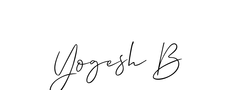 Use a signature maker to create a handwritten signature online. With this signature software, you can design (Allison_Script) your own signature for name Yogesh B. Yogesh B signature style 2 images and pictures png