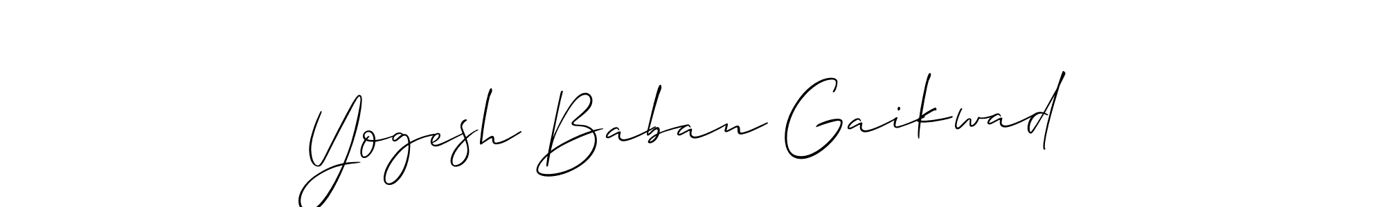 How to make Yogesh Baban Gaikwad signature? Allison_Script is a professional autograph style. Create handwritten signature for Yogesh Baban Gaikwad name. Yogesh Baban Gaikwad signature style 2 images and pictures png