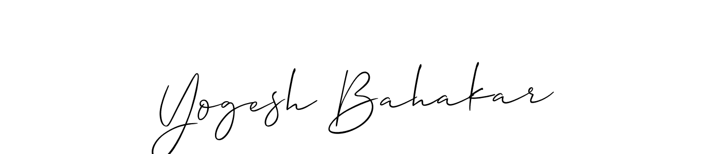 How to Draw Yogesh Bahakar signature style? Allison_Script is a latest design signature styles for name Yogesh Bahakar. Yogesh Bahakar signature style 2 images and pictures png