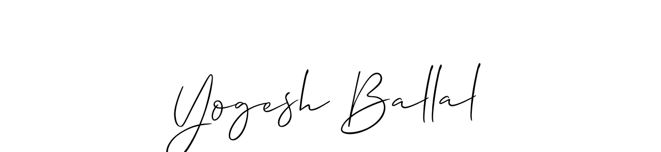 Make a beautiful signature design for name Yogesh Ballal. With this signature (Allison_Script) style, you can create a handwritten signature for free. Yogesh Ballal signature style 2 images and pictures png