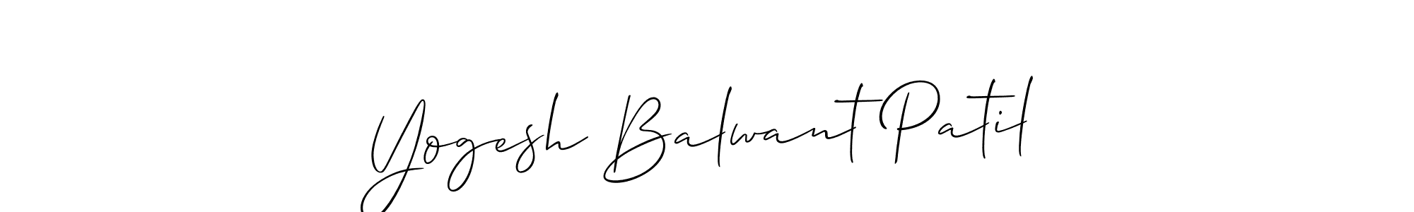 Create a beautiful signature design for name Yogesh Balwant Patil. With this signature (Allison_Script) fonts, you can make a handwritten signature for free. Yogesh Balwant Patil signature style 2 images and pictures png