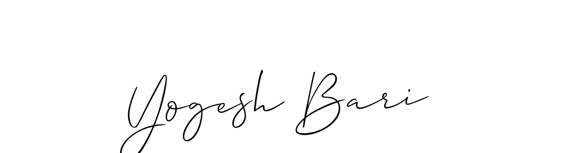 How to make Yogesh Bari signature? Allison_Script is a professional autograph style. Create handwritten signature for Yogesh Bari name. Yogesh Bari signature style 2 images and pictures png