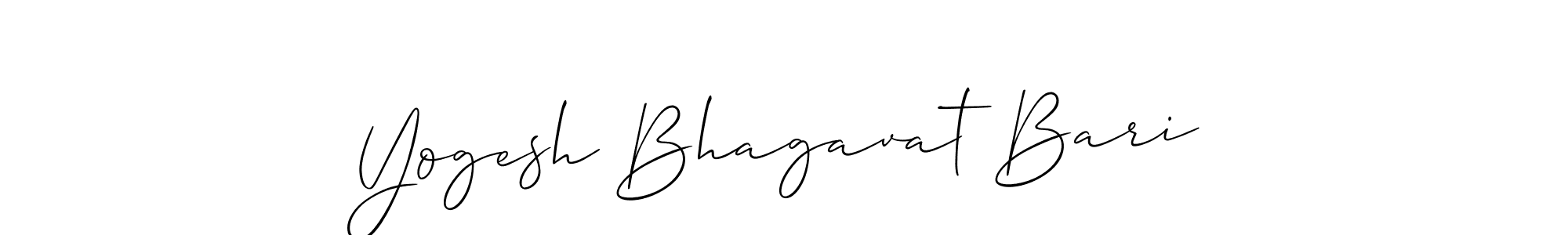 You should practise on your own different ways (Allison_Script) to write your name (Yogesh Bhagavat Bari) in signature. don't let someone else do it for you. Yogesh Bhagavat Bari signature style 2 images and pictures png