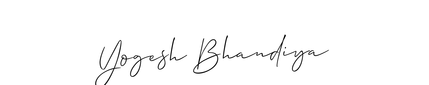 Yogesh Bhandiya stylish signature style. Best Handwritten Sign (Allison_Script) for my name. Handwritten Signature Collection Ideas for my name Yogesh Bhandiya. Yogesh Bhandiya signature style 2 images and pictures png