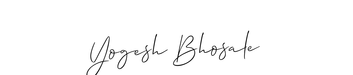 This is the best signature style for the Yogesh Bhosale name. Also you like these signature font (Allison_Script). Mix name signature. Yogesh Bhosale signature style 2 images and pictures png