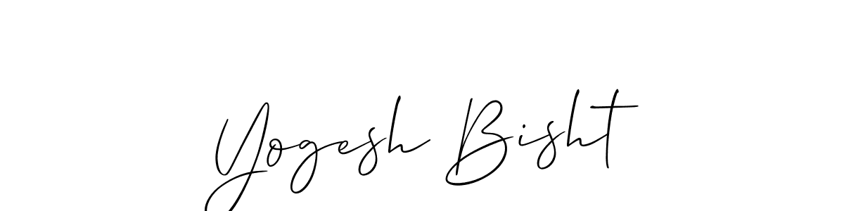Also we have Yogesh Bisht name is the best signature style. Create professional handwritten signature collection using Allison_Script autograph style. Yogesh Bisht signature style 2 images and pictures png