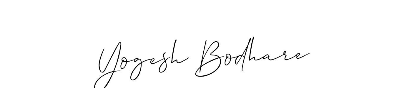 Design your own signature with our free online signature maker. With this signature software, you can create a handwritten (Allison_Script) signature for name Yogesh Bodhare. Yogesh Bodhare signature style 2 images and pictures png