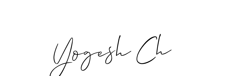 The best way (Allison_Script) to make a short signature is to pick only two or three words in your name. The name Yogesh Ch include a total of six letters. For converting this name. Yogesh Ch signature style 2 images and pictures png