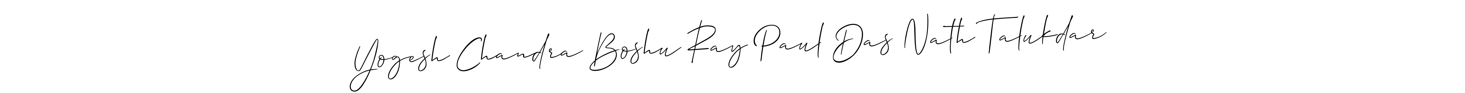 Design your own signature with our free online signature maker. With this signature software, you can create a handwritten (Allison_Script) signature for name Yogesh Chandra Boshu Ray Paul Das Nath Talukdar. Yogesh Chandra Boshu Ray Paul Das Nath Talukdar signature style 2 images and pictures png